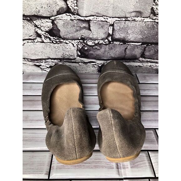 Fiel Gray Suede Leather Cap Toe Ballerina Ballet Flats Shoes Women Sz 8US/38.5EU - Picture 9 of 16